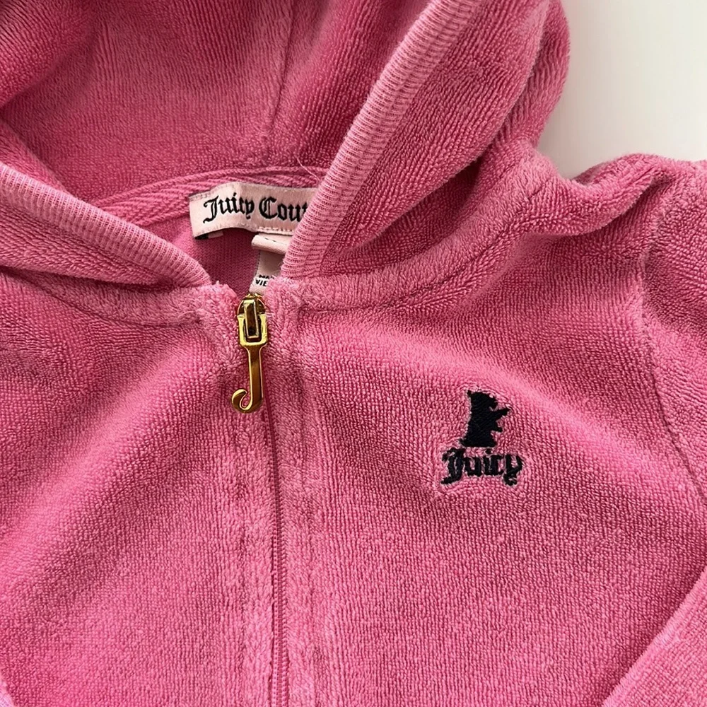 Juicy Couture 24 Month Pink 2 Piece Sweat Pants And Hoody jacket velour - Picture 3 of 9
